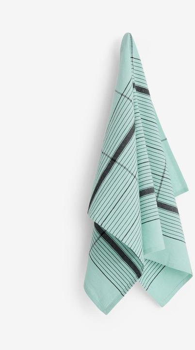 Produktbild HAY - Linear Tea Towel W52 x L80 (Turquoise)