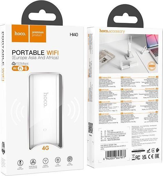 Produktbild Hoco Other Computer Accessory Portable wireless router USB A WiFi HI40 white