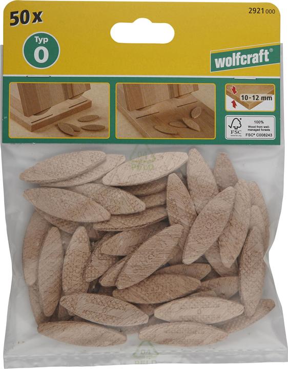 Actual product image wolfcraft 50 Jointing Biscuits, 19 mm (50 pcs.)