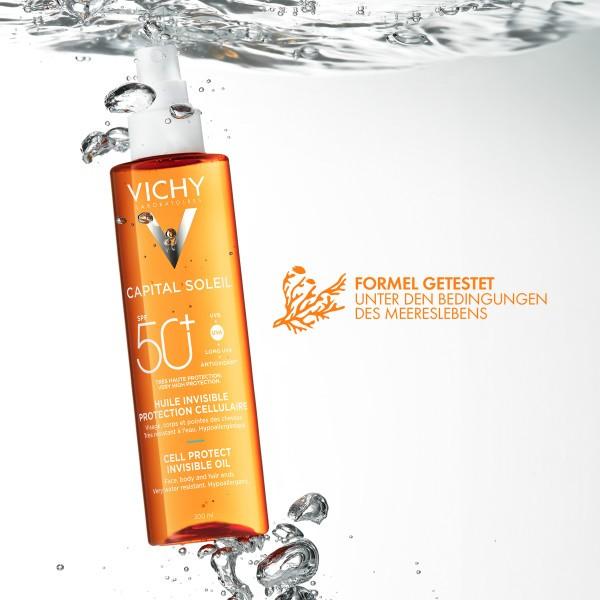 Actual product image Vichy Capital Soleil Invisible Sun Oil with cell protection SPF50 - 200 ml (Suntan oil, SPF 50+, 200 ml)