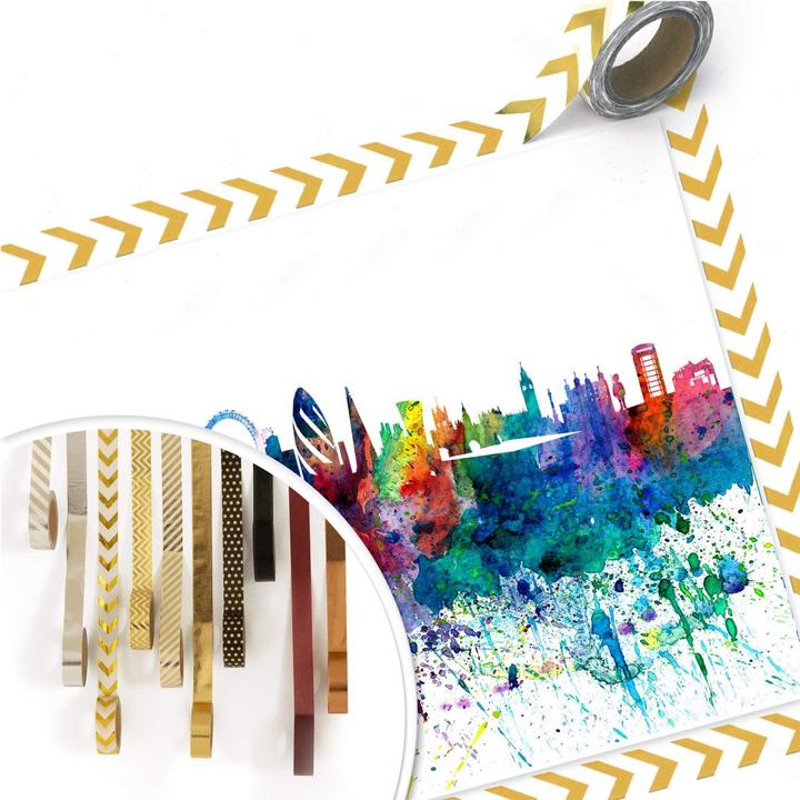 Produktbild Trenddeko London Aquarell Skyline (80 x 60 cm)