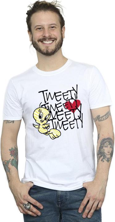 Immagine prodotto Looney Tunes Tweety Love Heart Maglietta Uomo (S)