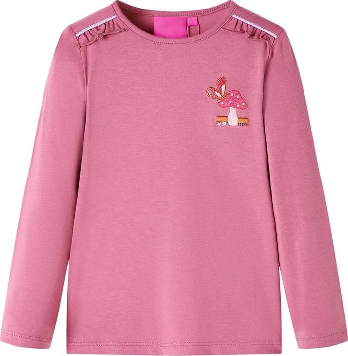VidaXL Kinder-Langarmshirt Himbeerrosa 140,Material: 95 (140)