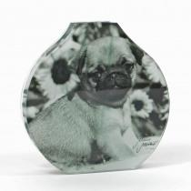 Actual product image Kögler Retro glass vase, Prince Mops, 14,8x3,8x15cm, Mari (1 x)