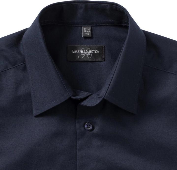 Actual product image Russell Collection Mens Long Sleeve Easy Care Tailored Oxford Shirt (37)