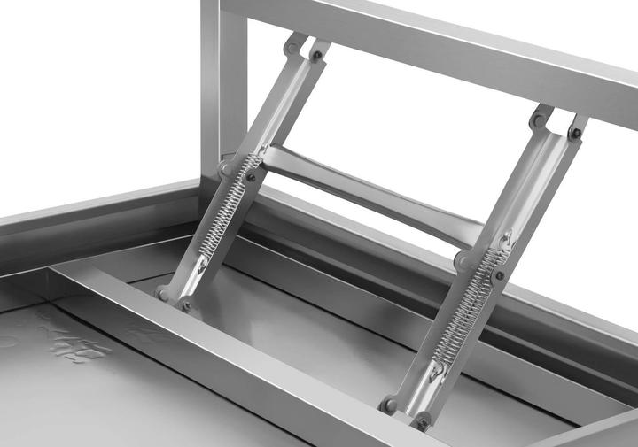 Produktbild Royal Catering Arbeitstisch Edelstahltisch Edelstahl klappbar höhenverstellbar 60x100cm 200 kg (60 cm, 100 cm)