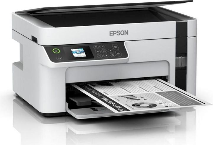 Immagine prodotto Epson Stampante compatta multifunzione EcoTank M2120 Mono, Inkjet, A4, Wi-Fi, Bianco (Inchiostro, Bianco e nero)