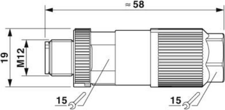 Actual product image Phoenix Contact M12 SPEEDCON, X-coded,8W, Ethernet CAT6A