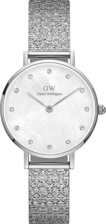 Daniel Wellington Classic Petite Lumine Pressed Piano Silver White (Analoguhr, 28 mm)