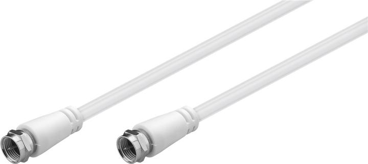 Immagine prodotto Goobay Cavo per antenna SAT (classe A, >85 dB), 2x schermato, 3 m, bianco (85 dB, Cavi SAT)