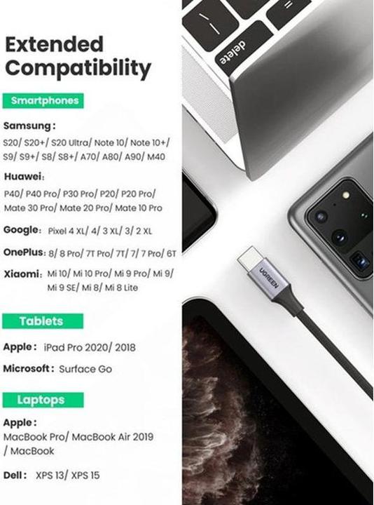 Immagine prodotto Ugreen Adattatore da USB-C a 3.5mm Jack con supporto IPAD Pro e Samsung Note 10 (USB tipo C, Jack da 3.5mm)