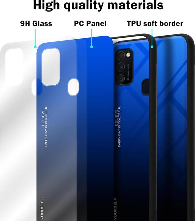 Produktbild Cadorabo TPU 2 Farben Glas Cover (Samsung Galaxy M30s, Samsung Galaxy M21)