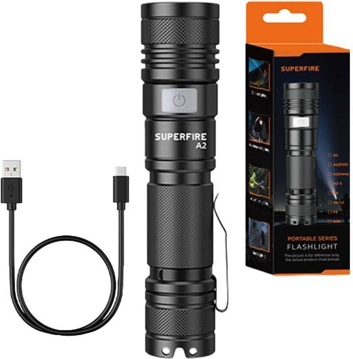 Image du produit Superfire Lampe torche A2, 650lm, USB (650 lm)