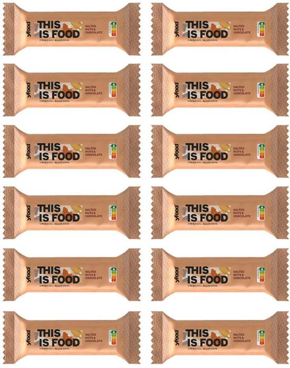 Produktbild YFood Salted Nuts & Chocolate (Salted Haselnut & Chocolate, 12 Stk., 720 g)