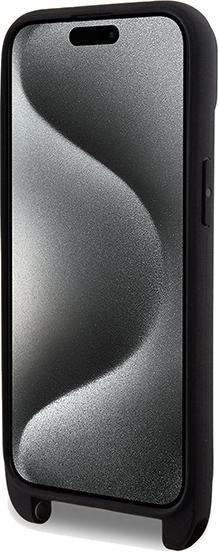 Actual product image Lacoste LCHCP15SSPVCK iPhone 15 / 14 / 13 6.1" czarny/black hardcase Iconic Petit Pique Crossbody (Apple iPhone 15)