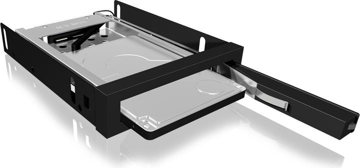 Produktbild Icy Box IB-2216StS SATA Wechselrahmen fuer 6,3cm 2.5Z HDDs SSDs in 3.5Z Schacht Hot-Easy-Swap Alu Kunssto...