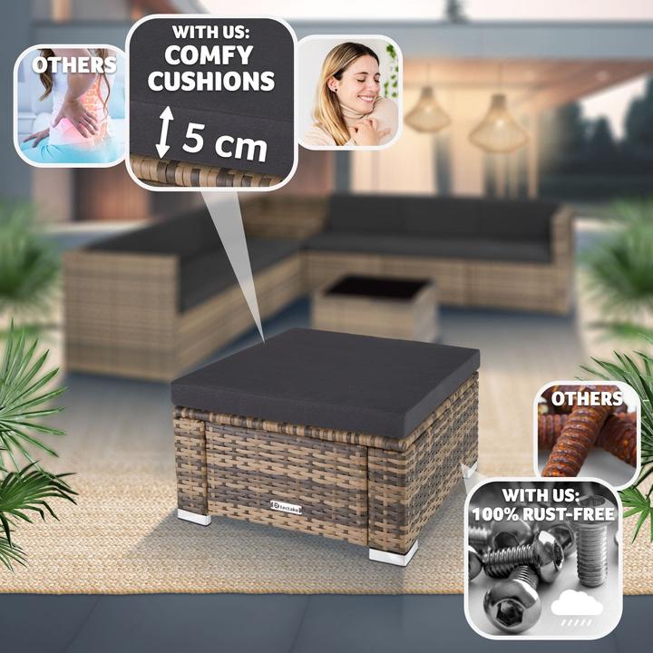 Immagine prodotto tectake Pouf in rattan