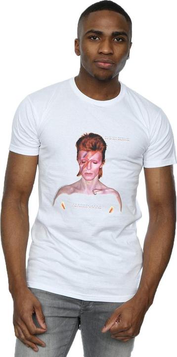 Actual product image David Bowie Mens Aladdin Sane Version T-Shirt (M)