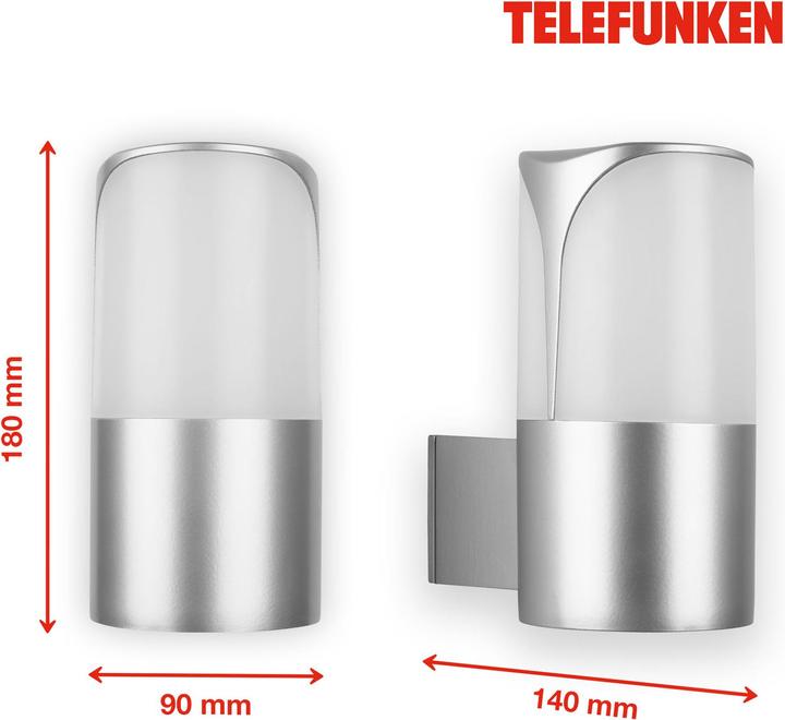 Produktbild Telefunken Aussenleuchte, silber, 1xE27 exkl. (E27)