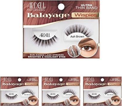 Actual product image Ardell False Lashes - Balayage Wispies Ash Brown (Artificial eyelashes)