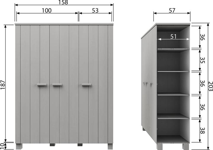 Actual product image Woood Dennis (158 cm)