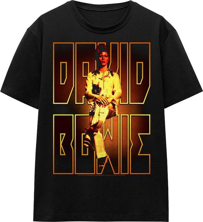 Actual product image David Bowie Unisex Adult Perched T-Shirt (XL)