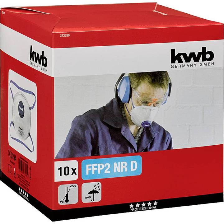 Immagine prodotto kwb 373280 Maschera antipolvere fine senza valvola 10 pz. (FFP2, 10 x)