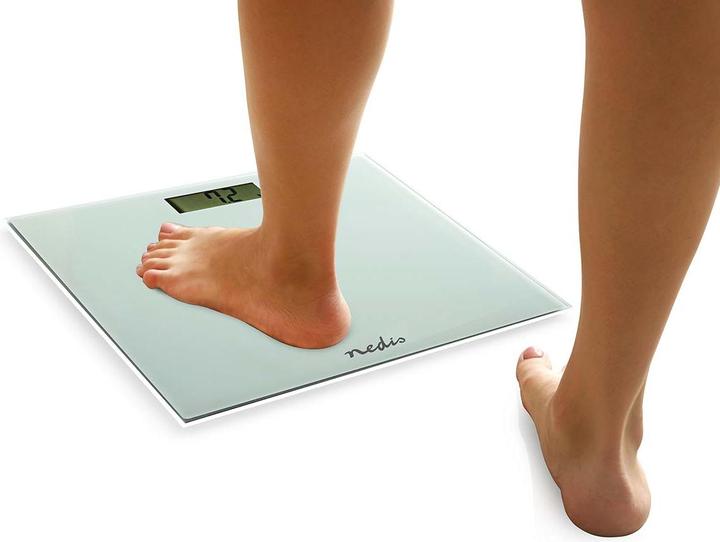 Produktbild Nedis Personenwaage | Digital | Weiss | Gehärtetes Glas | max. Wiegekapazität: 150 kg (150 kg)