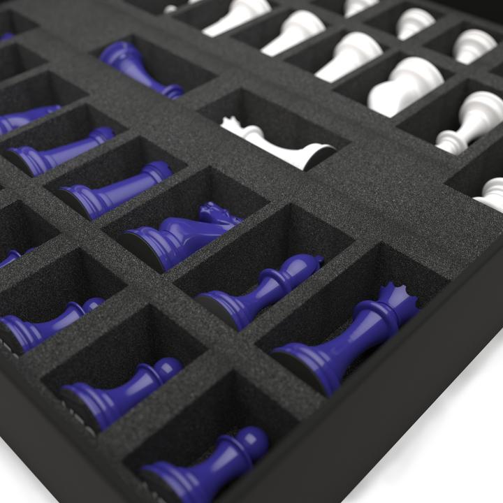 Actual product image Skyline Chess Chess Game - Wooden Series - Blue Vs White (with Marble Gradient Square)
