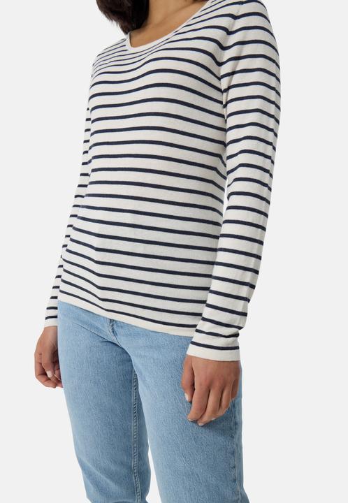 Actual product image Cash-Mere Kaschmir Rundhals Pullover gestreift (L)