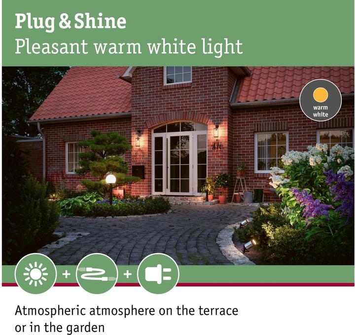 Image du produit Paulmann Lumière de jardin Plug & Shine CLASSIC 32° 3000 K (310 lm, IP65)
