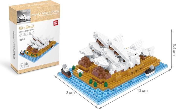 Produktbild Tinisu Opernhaus Sydney Wahrzeichen Modell LNO Micro-Bricks Bausteine