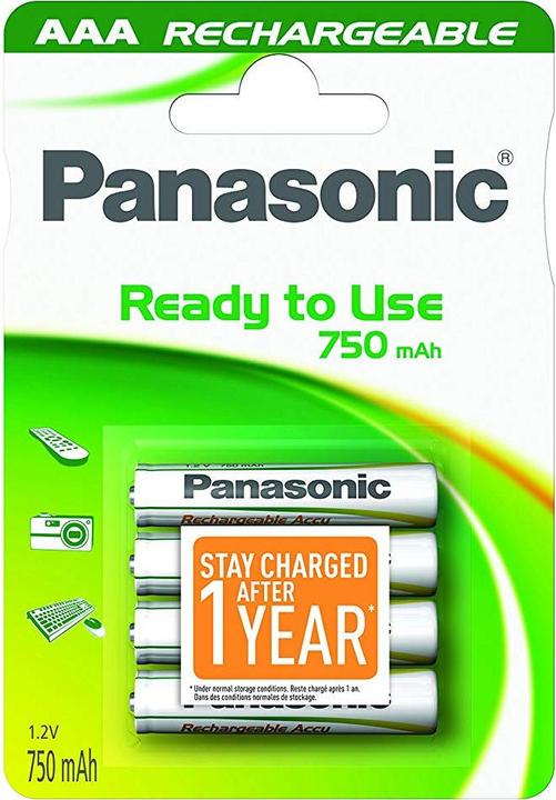 Actual product image Panasonic Rechargeable (4 pcs., AAA, 750 mAh)
