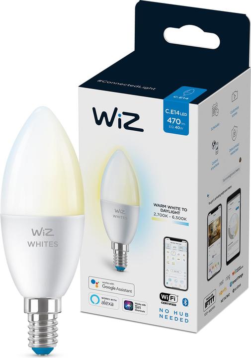 Actual product image WiZ smart bulb (E14, 4.80 W, 470 lm, 1 x, E)