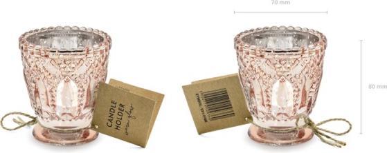 Immagine prodotto Partydeco Portacandele, oro rosa, 8 cm (1 pz / 4 pz) (1 x)