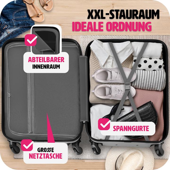 Produktbild tectake Hartschalenkofferset (106 l, Handgepäck (bis 50l), M (50 - 90l), L (90 - 115l))