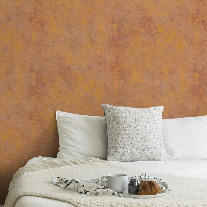Actual product image Livingwalls New Walls Urban Grace Vintage Uni Optics, orange (53 x 1005 cm)