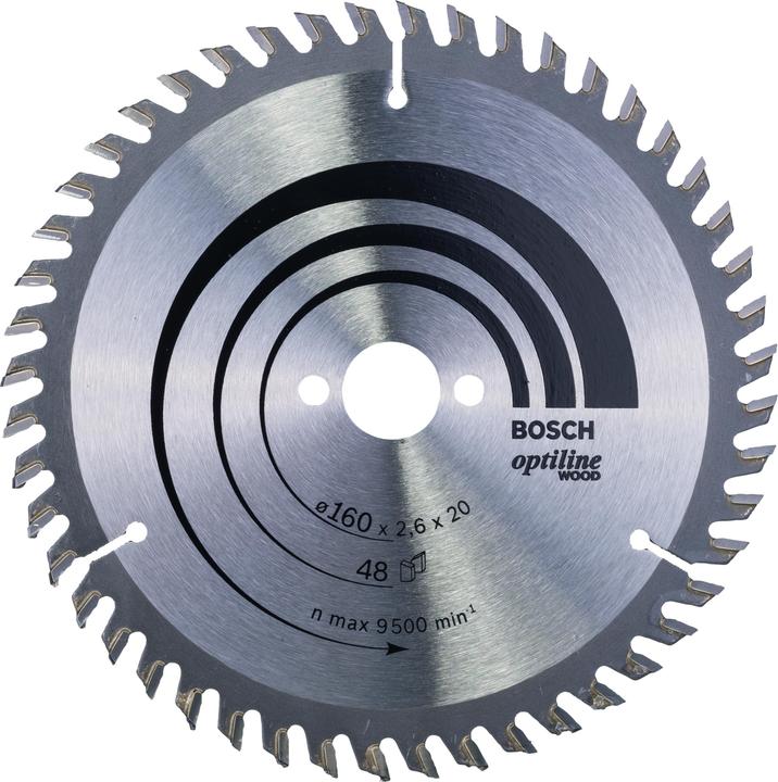 Bosch Professional Zubehör PRO Wood Kreissägeblatt, 160 x 2.6 x 20 mm