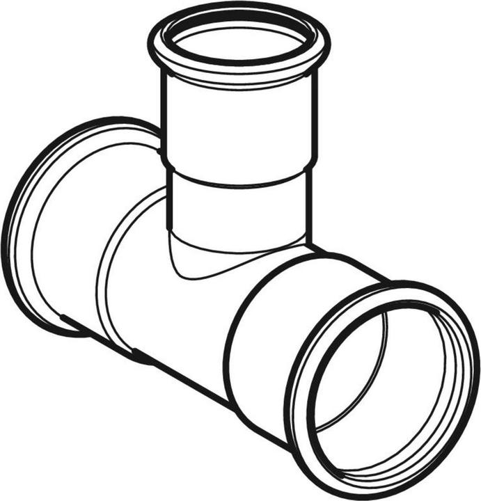 Produktbild Geberit Mapress Edelstahl T-Stück reduziert, d42-18-42 (T-Verbindung)