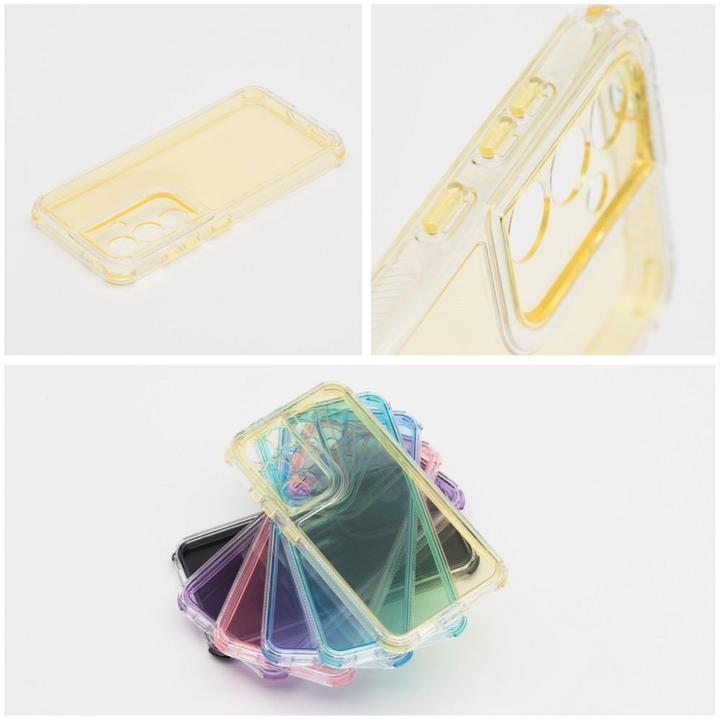 Actual product image OEM Back panel cover MATRIX CLEAR Case for SAMSUNG S25 yellow (Samsung Galaxy S25)