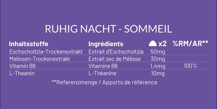 Nährwerte und Zutaten Mium Lab Vitamingummis Ruhige Nacht (42 Stück, Gummies, 140 g)