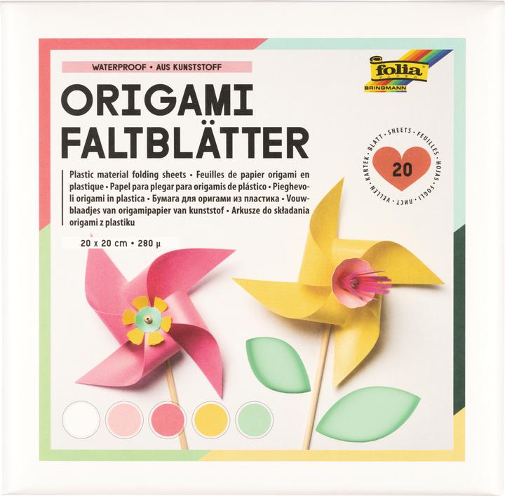 Actual product image Folia Plastic origami folded sheets 280µ, 20x20cm (20 g/m², 20 x)