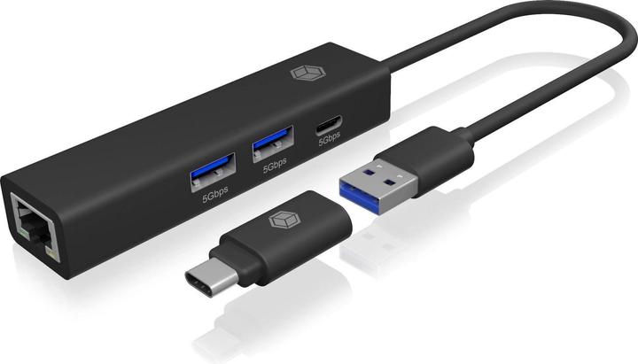 Image du produit Icy Box IB-HUB1439-LAN (USB-A, USB-C, 4 Ports)