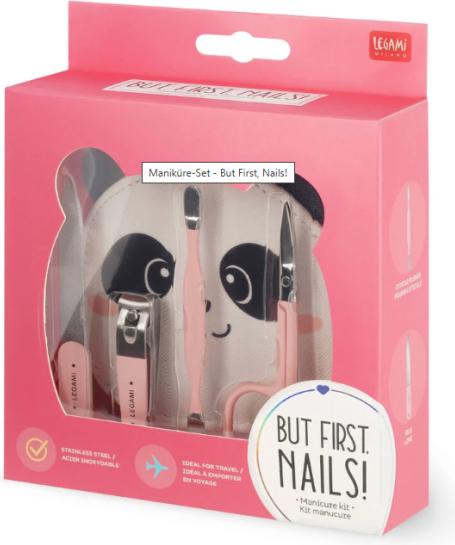 Legami Maniküre-Set - But First, Nails! Panda