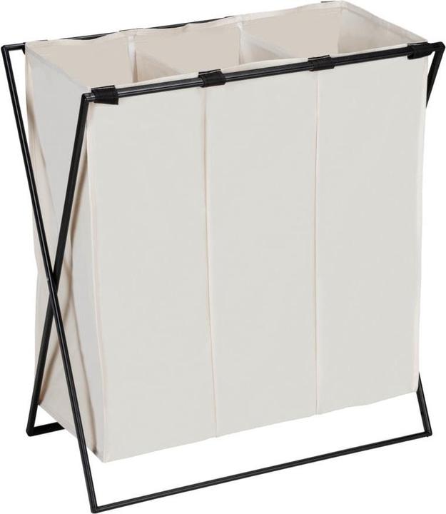 Image du produit Wenko Collecteur de linge Mod. Trio XL Beige avec trois compartiments