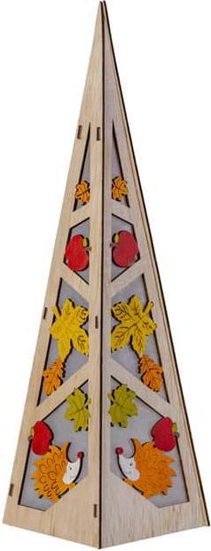 MICA Living LED-Pyramide - aus Holz - ca. 10 x 10 x 35 cm