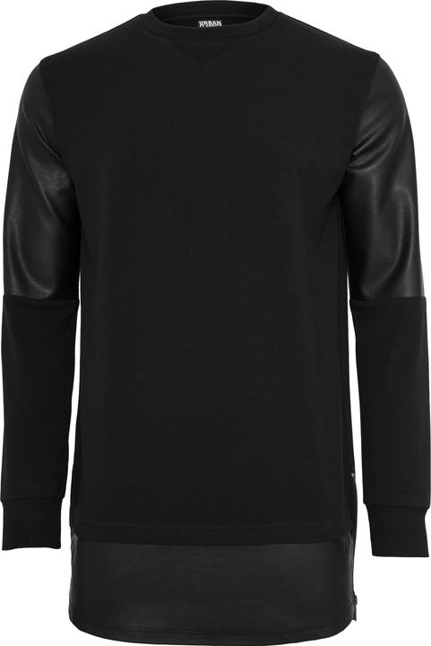 Urban Classics Long Zipped Synthetic Leather Crewneck (M)