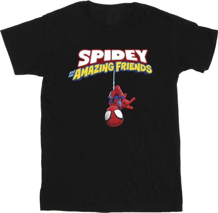 Actual product image Boys Spider-Man Hanging Upside Down T-Shirt (104)