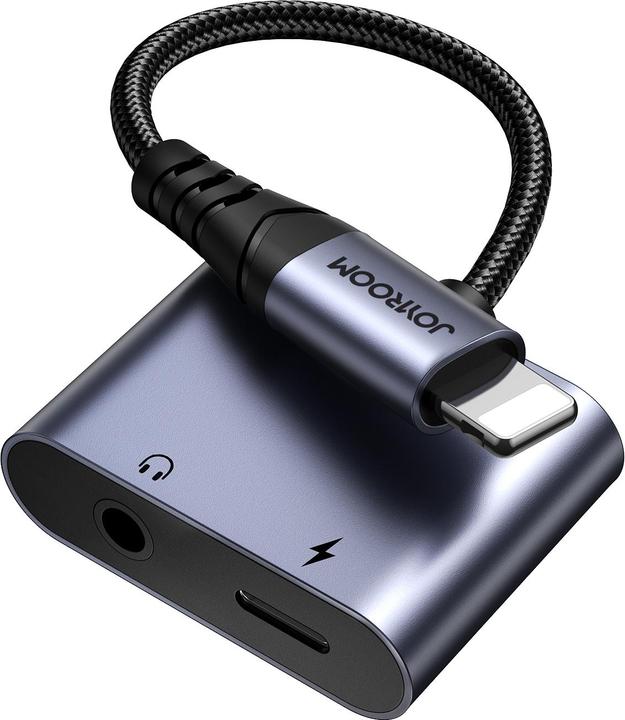 Actual product image Joyroom SY-L01 Lightning to Lightning / 3.5 mm mini jack DAC adapter 2 in 1 (Lightning, 3.5mm jack)