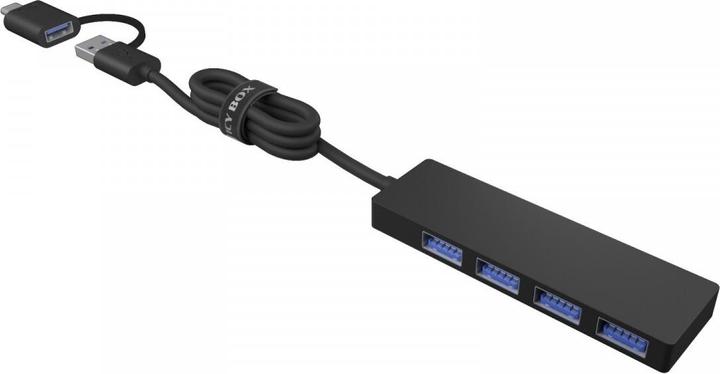 Actual product image Icy Box IB-HUB1424-C3 (USB-A, USB-C, 4 Ports)